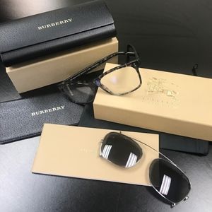 BURBERRY CLIP-ON SUNGLASSES